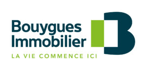 Logo de l’entreprise Bouygues Immobilier qui met en place des programmes immobiliers neuf en France pour y habiter ou investir.